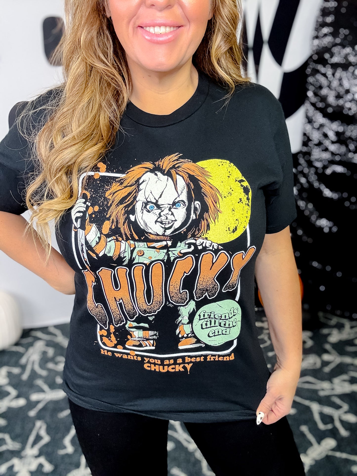 "Friends Til The End" Chucky Licensed Graphic Tee