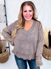 Taupe Vintage Vibe Cable Knit Sweater