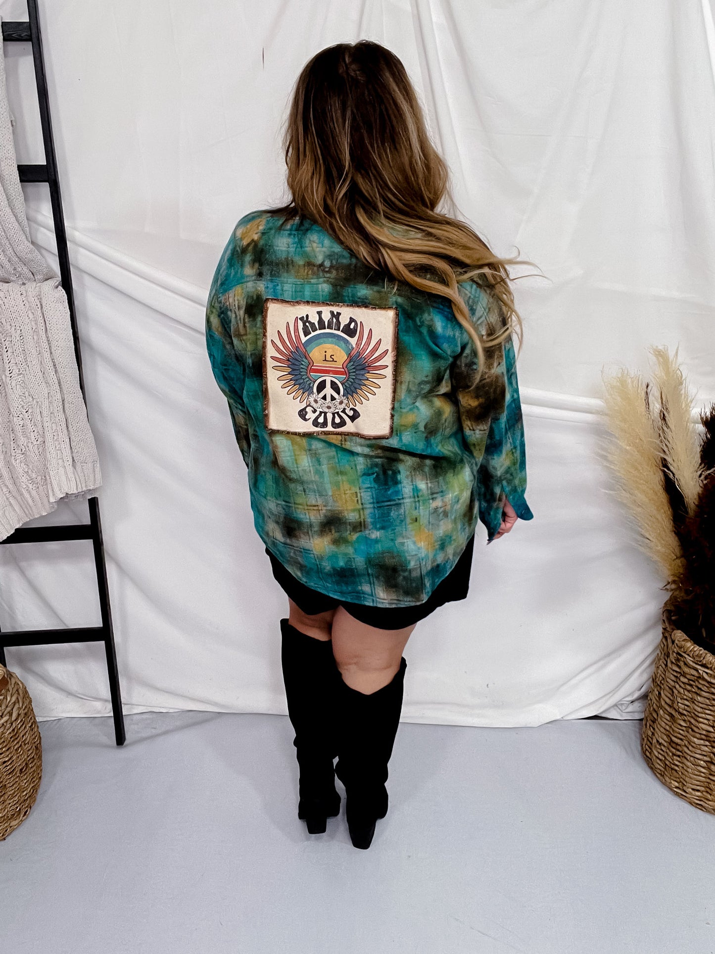 Kind Is Cool Hand Dyed W/ Handmade Patch