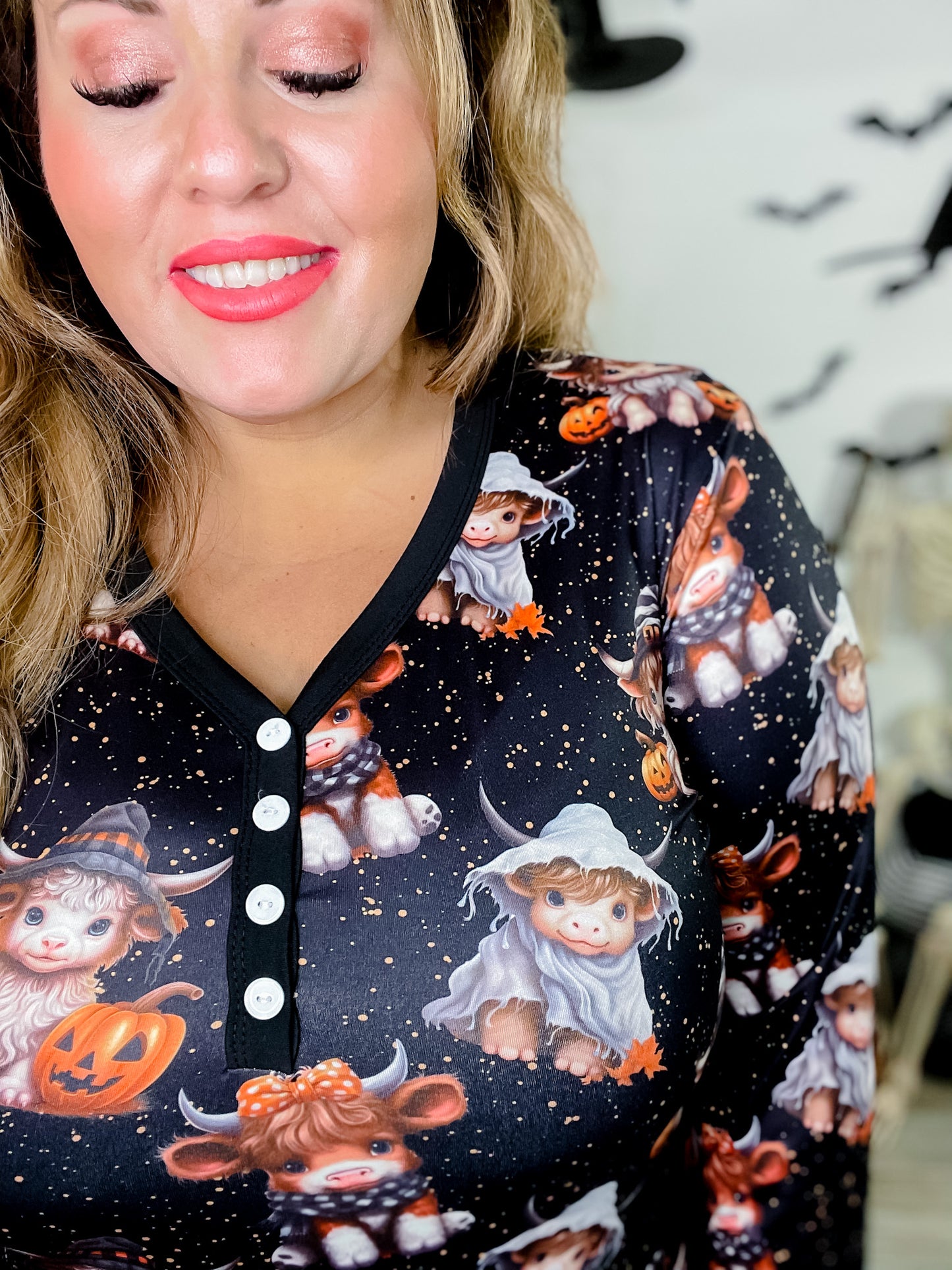 Highland Cow Halloween Pajama Set