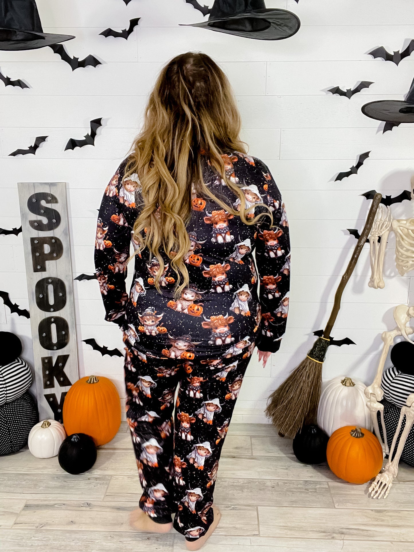 Highland Cow Halloween Pajama Set