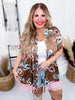 Button Down Rodeo Dress W/ Pink Lace Detail