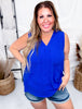 Textured Tank Top with Pleated Front (7 Colors)