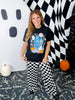 Colorful Haunted House Short Sleeve Graphic Tee