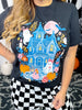 Colorful Haunted House Short Sleeve Graphic Tee