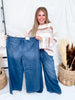 Judy Blue High Waist Dark Wash Palazzo Jeans With Drawstring Waist