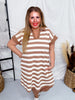 Latte & Cream Ottoman Striped Shirt Dress