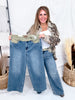 Judy Blue Mid Rise Column Straight Jeans With Corduroy Waist