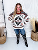 Lean On Me Aztec Long Sleeve Knit Sweater