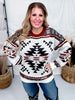 Lean On Me Aztec Long Sleeve Knit Sweater
