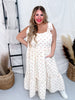 Strawberry Print Sundress W/ Self Tie Shoulder Straps