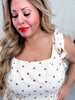 Strawberry Print Sundress W/ Self Tie Shoulder Straps