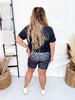 Black and Gray Checkered Biker Shorts FINAL SALE