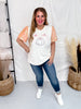 Short Sequin Sleeve Top W/ Sequin Pumpkin Design