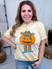 Western Pumpkin Short Sleeve Graphic Halloween T-Shirt