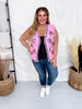 Glitter Candy Corn Pink Sweater Vest