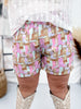"Kickin' It" Colorful Cowgirl Boot Shorts