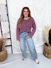 Geometric Knit Crewneck Sweater
