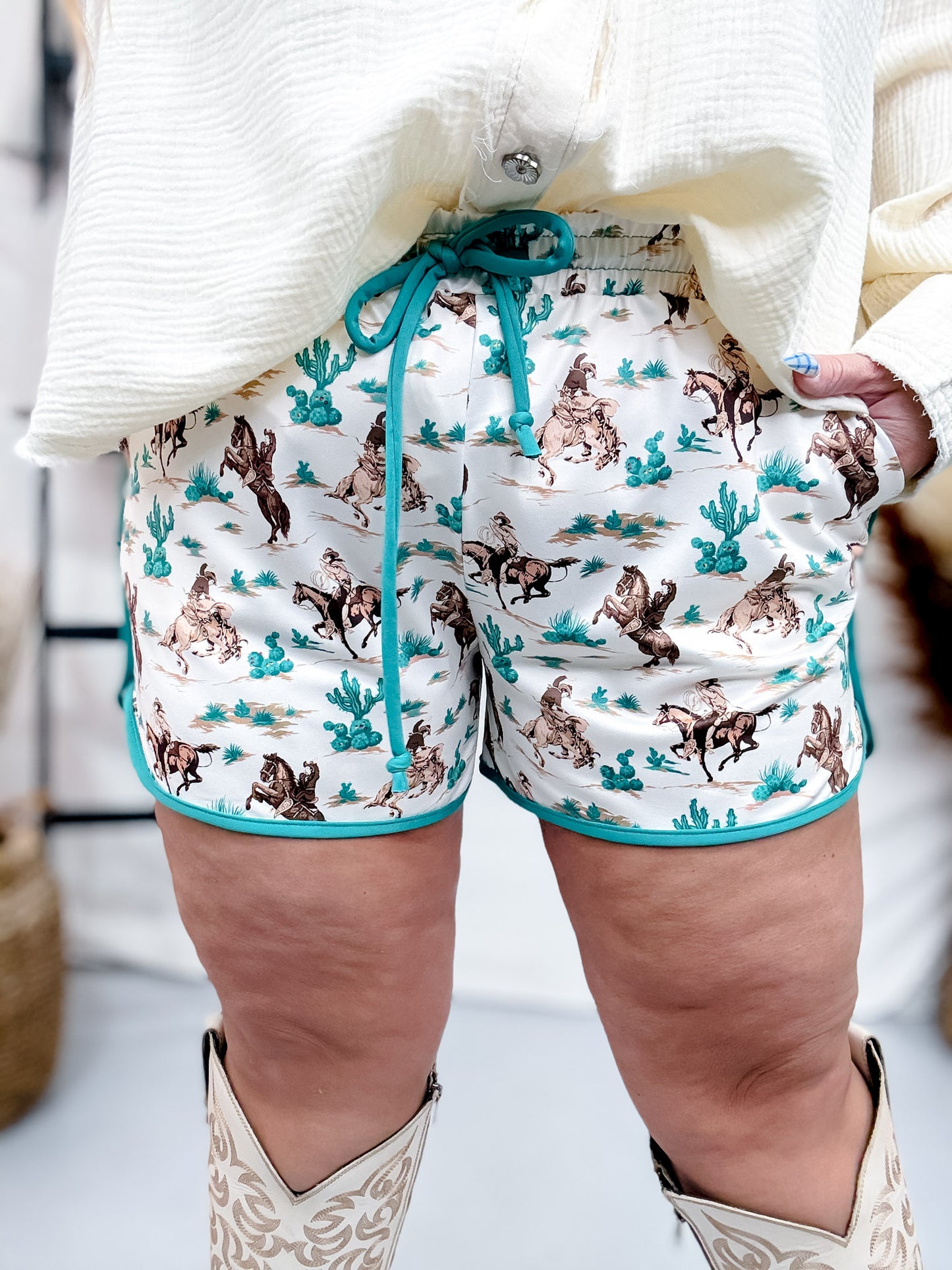 "Round Em Up" Western Themed Shorts