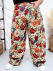 Floral Barrel Pants