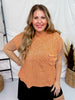 Patch Pocket Drop Shoulder Mock Neck Sweater Top