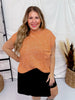 Patch Pocket Drop Shoulder Mock Neck Sweater Top