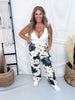 Wide Leg Cow Print Pants With Elastic Waistband