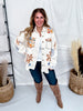 Long Sleeve Lightweight Shacket W/ Stud Embellishments