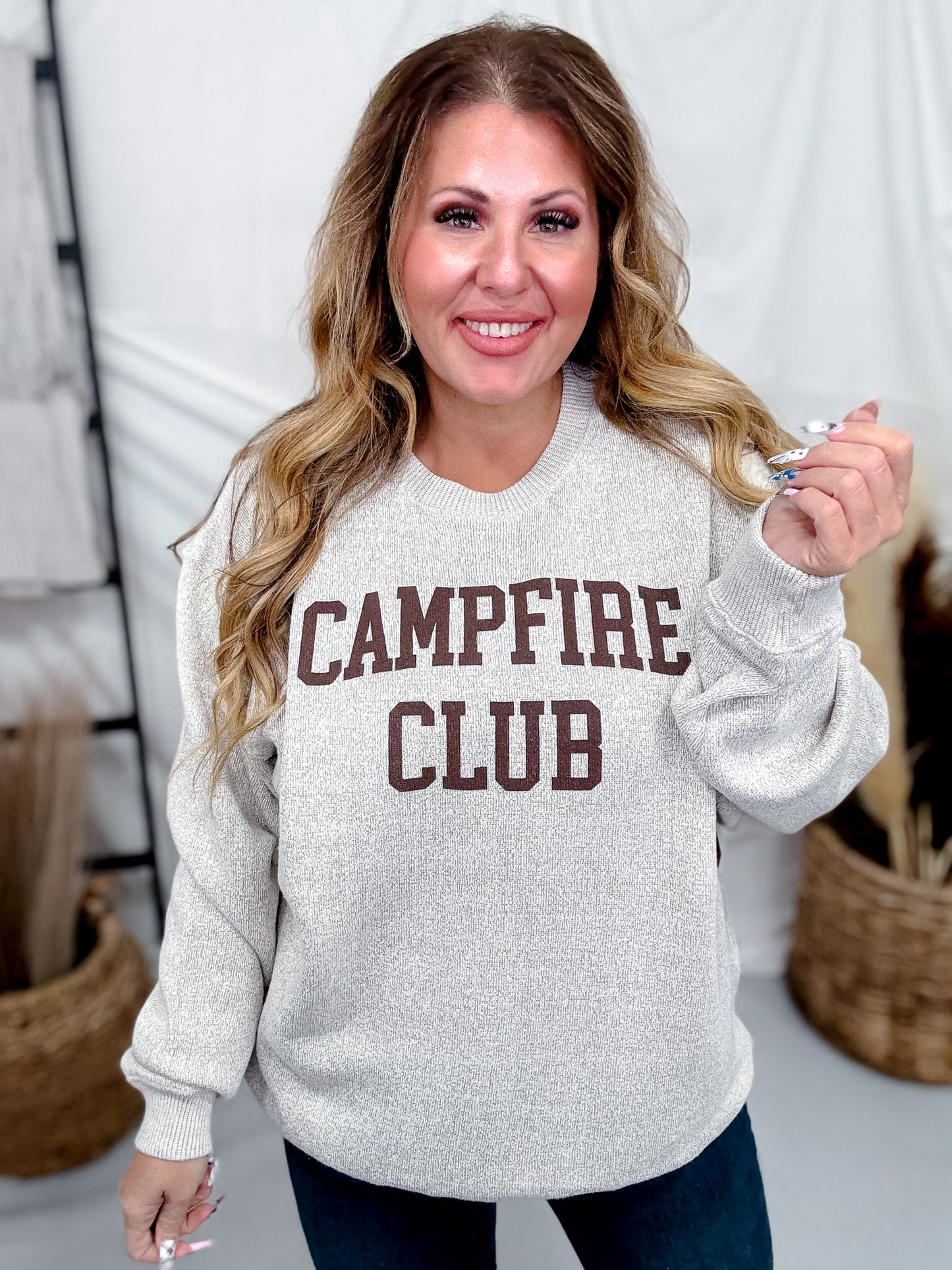 Campfire Club Knit Pullover Sweatshirt