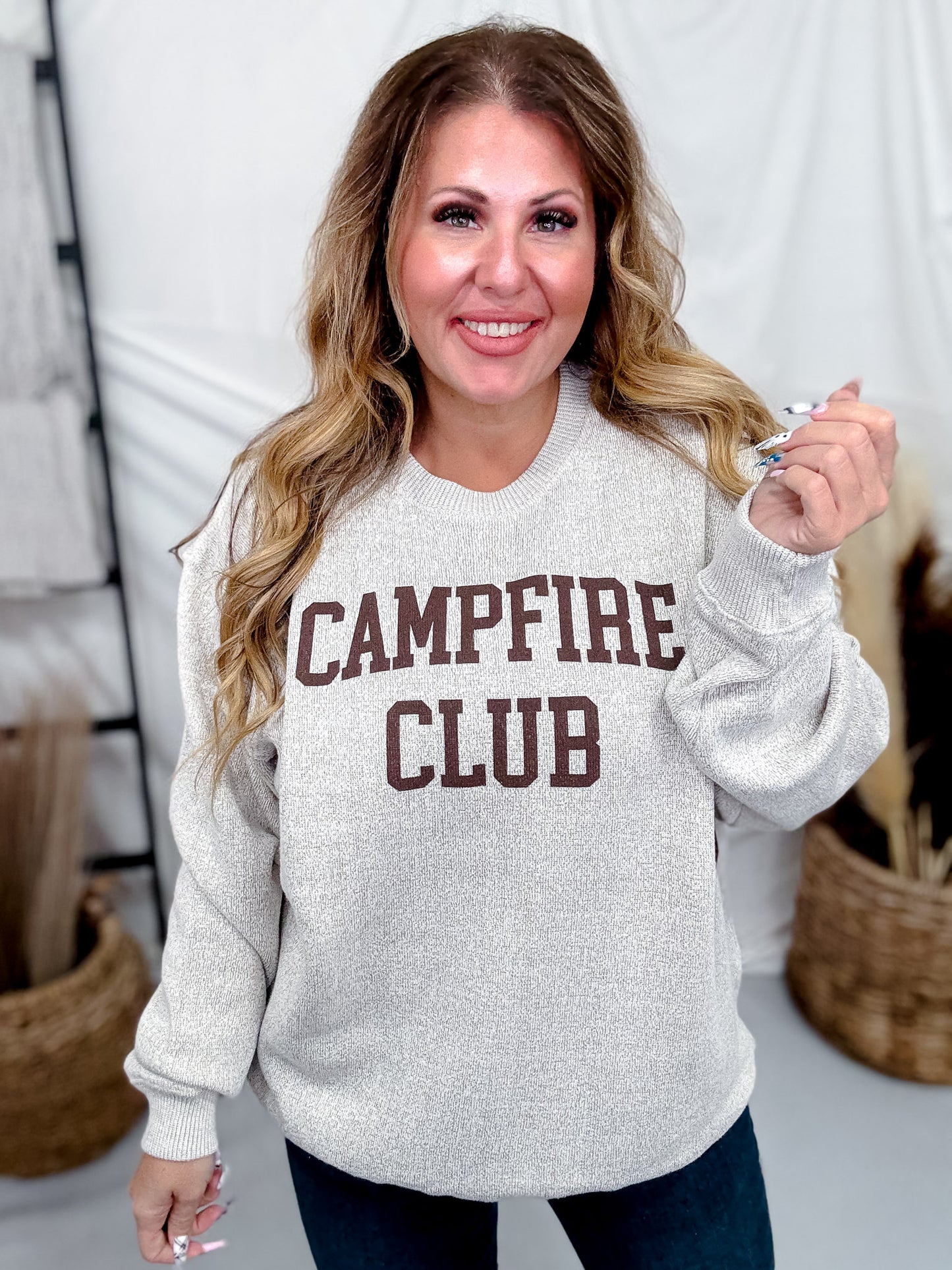 Campfire Club Knit Pullover Sweatshirt