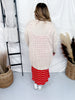 Long Sleeve Cream Knit Open Cardigan