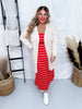 Long Sleeve Cream Knit Open Cardigan