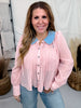 Desert Bloom Blush Long Sleeve Blouse