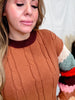 Color Block Striped Long Sleeve Crew Neck Sweater