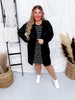 Long Sleeve Black Knit Open Cardigan