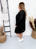 Long Sleeve Black Knit Open Cardigan