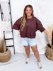 Brown Tee With Multicolored Stars & Rhinestones