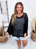Black Open Knit Cover Up With Dolman Sleeves