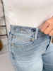 Judy Blue High-Rise Angelina Column Straight Leg Jeans W/ Horse Bit Trim
