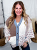 Tapered Wide Short Sleeve Button Down Cardigan