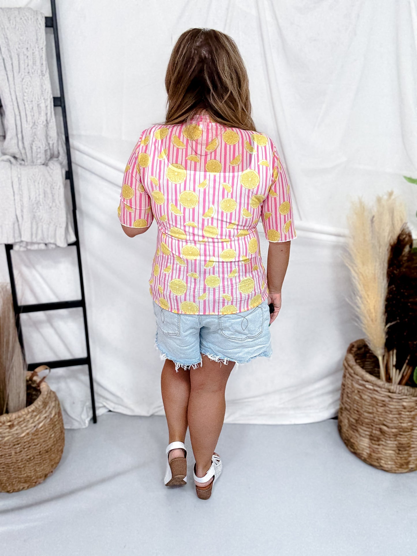 Pink Lemonade Short Sleeve Mesh Top