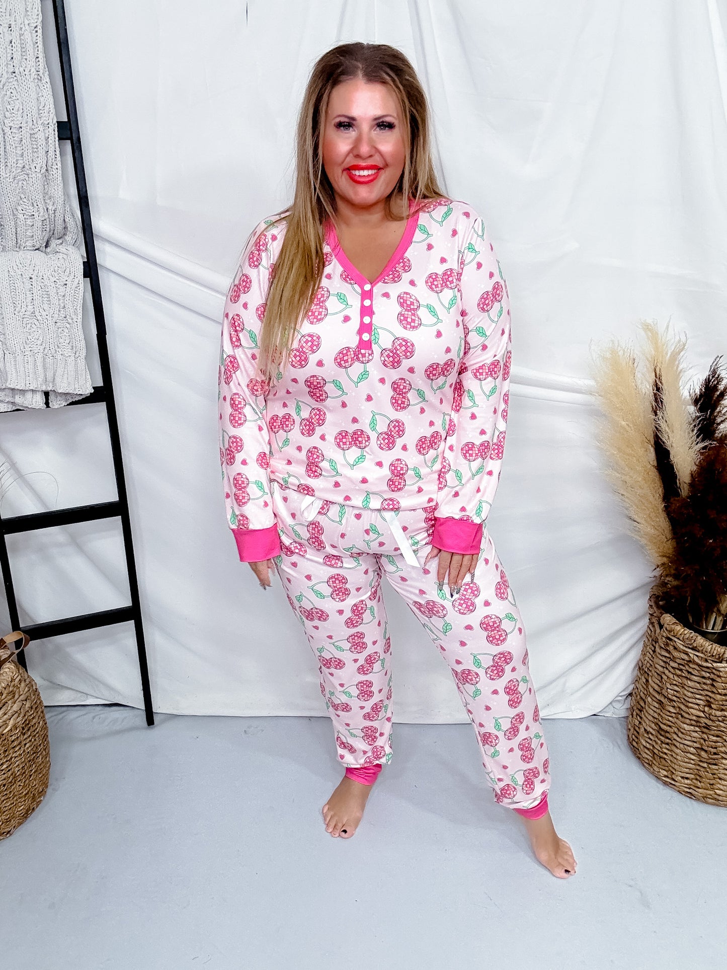 Disco Cherry Jogger PJ Set