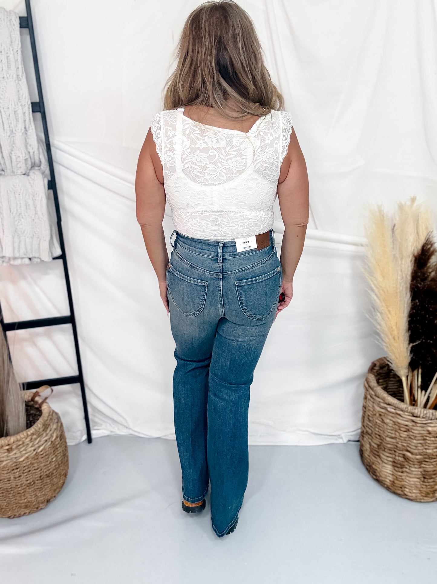 Judy Blue High Waist Tummy Control Flare Jeans W/ Shield Pockets