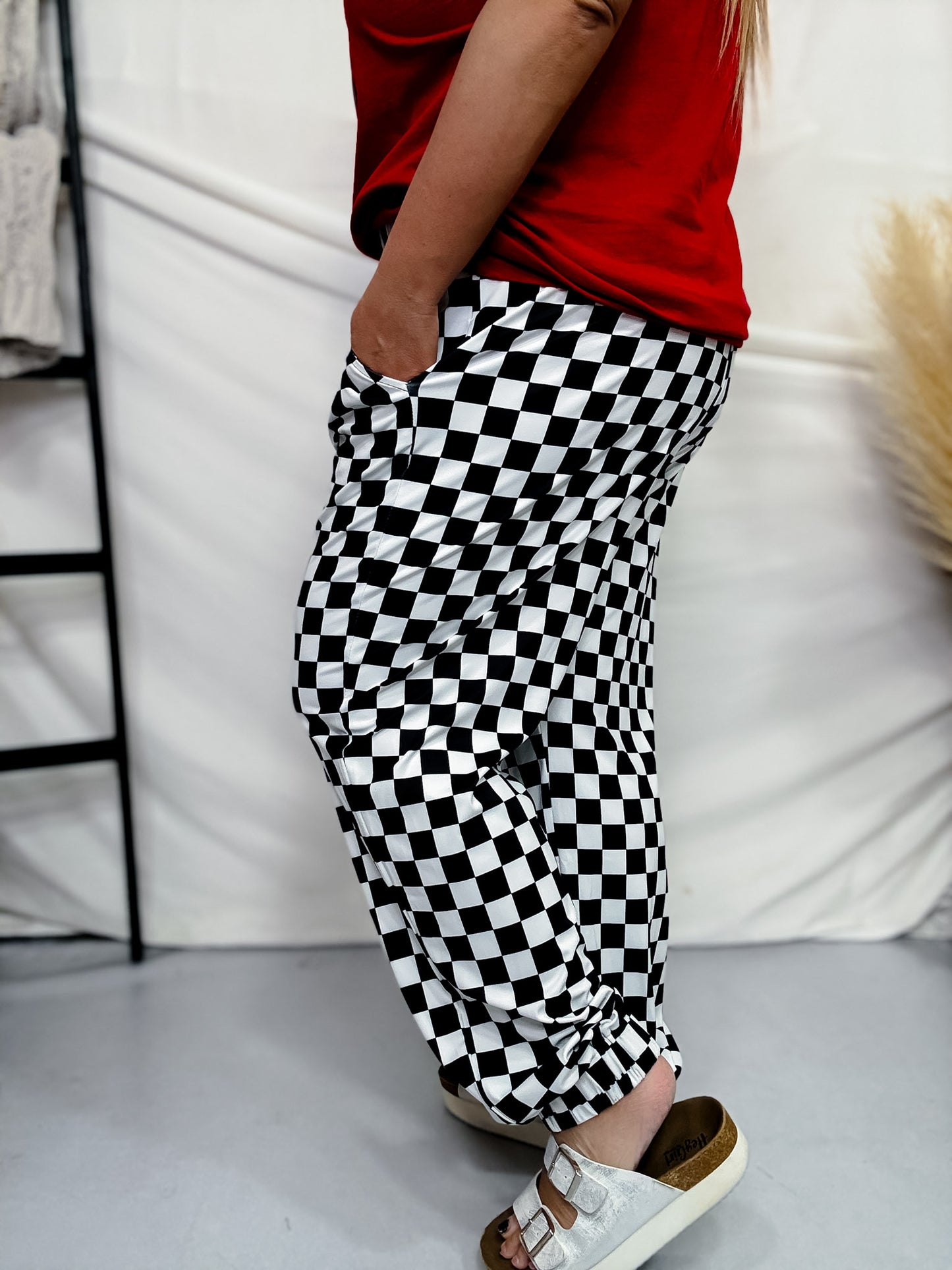 Round The Track Checkered Joggers