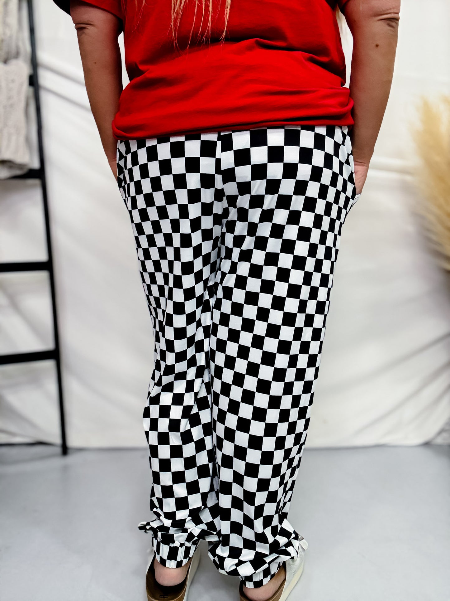 Round The Track Checkered Joggers