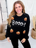 Boo! Chunky Knit Sweater With Jack-O-Lanterns