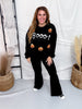 Boo! Chunky Knit Sweater With Jack-O-Lanterns