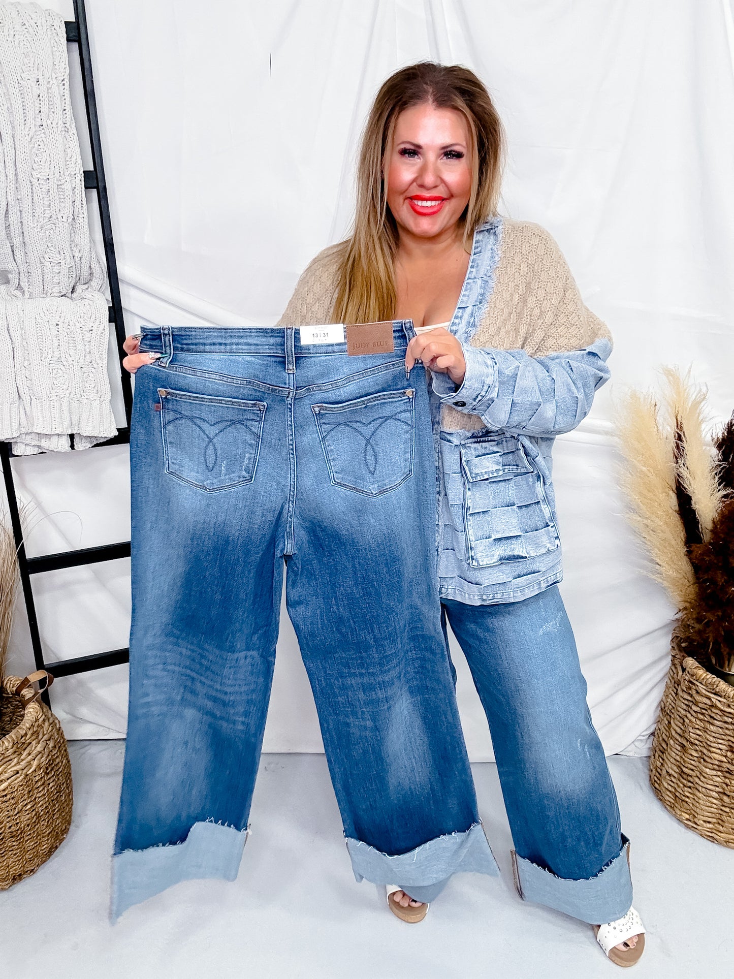 Judy Blue High-Waist Retro Wide Leg Jeans