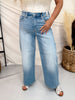 Judy Blue Mid Rise Wide Leg Ankle Length Jeans
