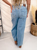 Judy Blue Mid Rise Wide Leg Ankle Length Jeans